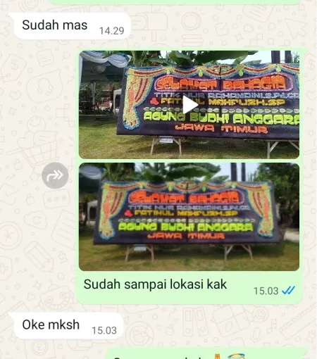 Pengiriman Papan Bunga Sambongpari Mangkubumi